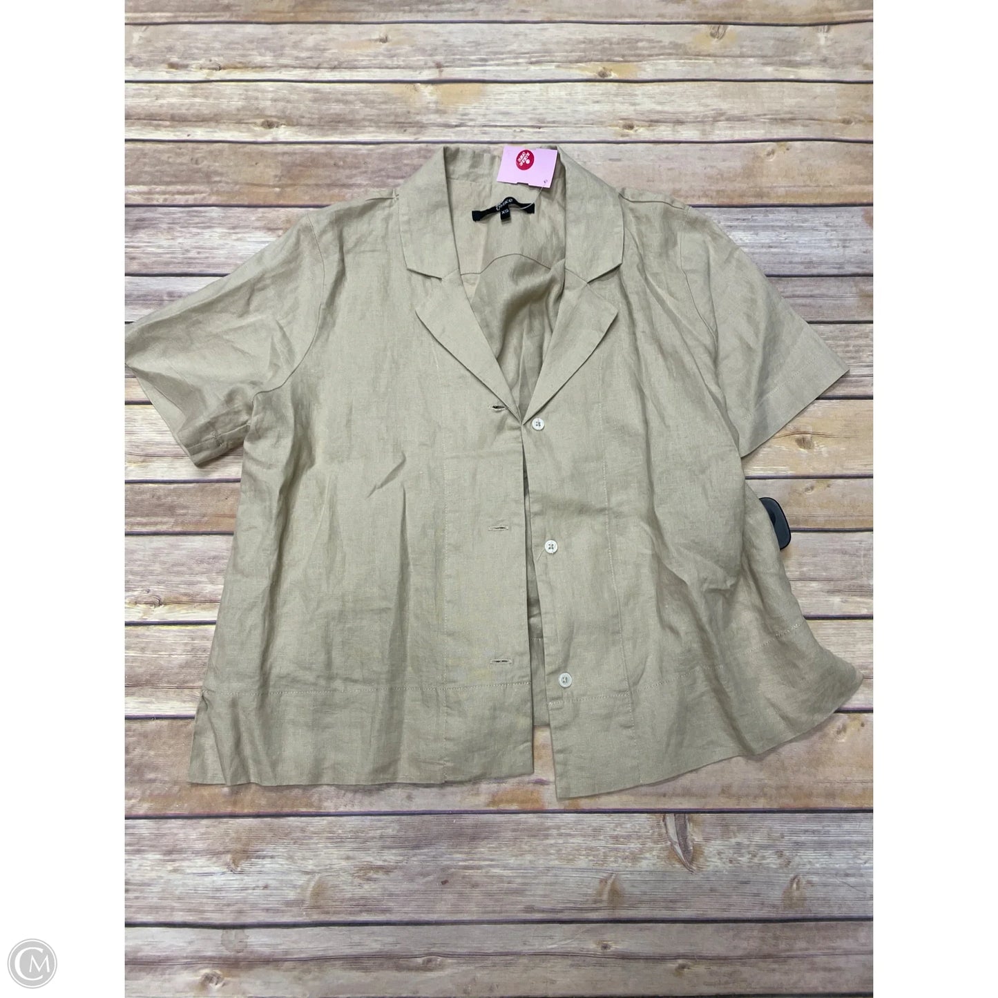 Top Short Sleeve By Quince In Tan, Size: Xs