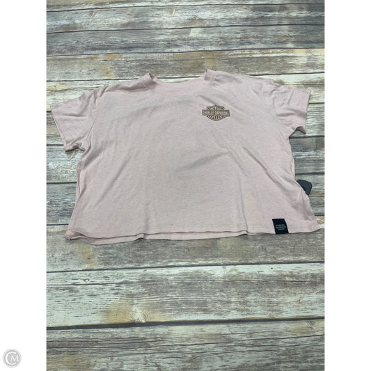 Top Short Sleeve By Harley Davidson In Pink, Size: Xl