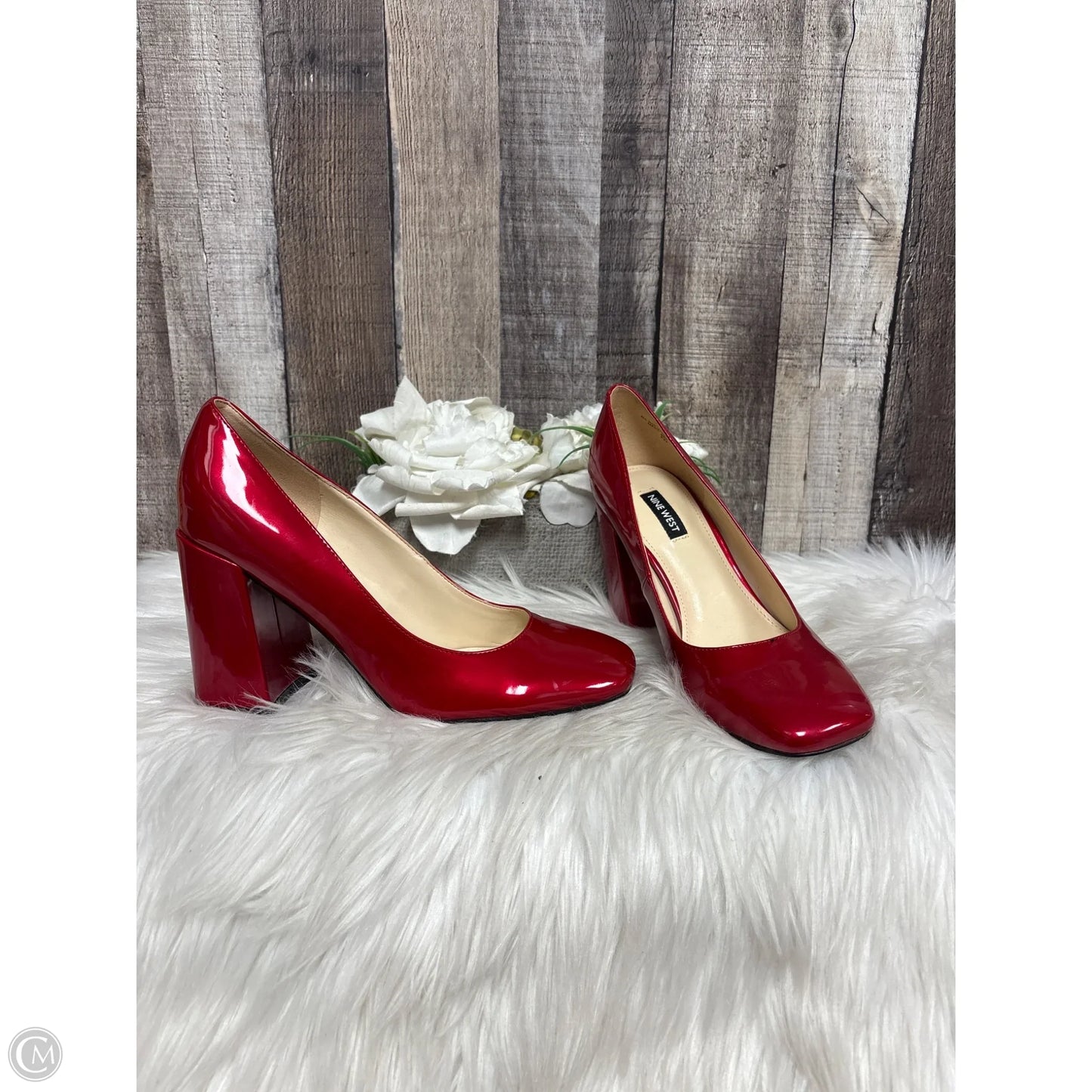 Shoes Heels Block By Nine West In Red, Size: 7