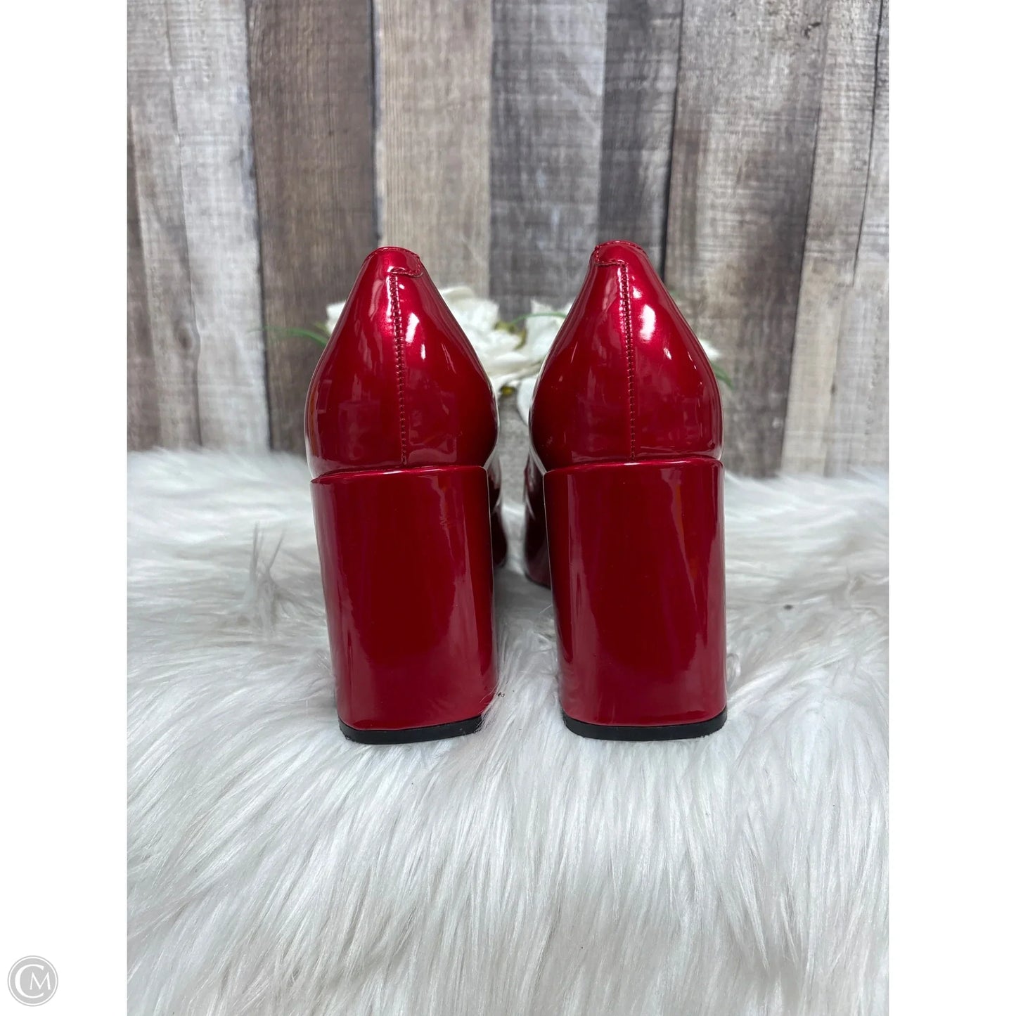 Shoes Heels Block By Nine West In Red, Size: 7