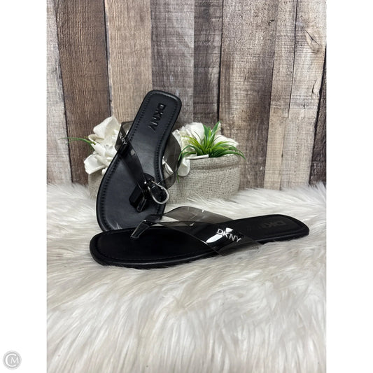 Sandals Flats By Dkny In Black, Size: 8.5