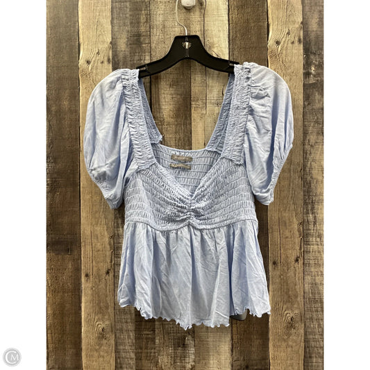 Top Short Sleeve By Urban Outfitters In Blue, Size: L