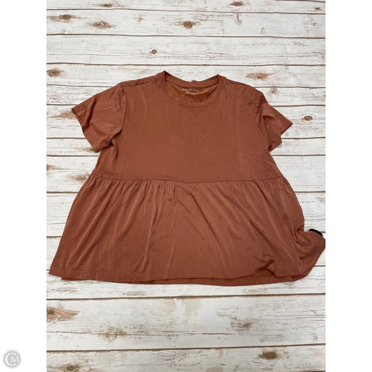 Top Short Sleeve By American Eagle In Bronze, Size: L
