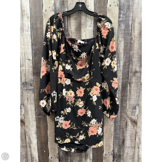 Dress Casual Midi By All In Favor In Floral Print, Size: Xl