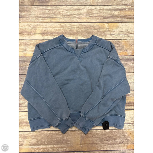 Sweatshirt Crewneck By Free People In Blue, Size: M