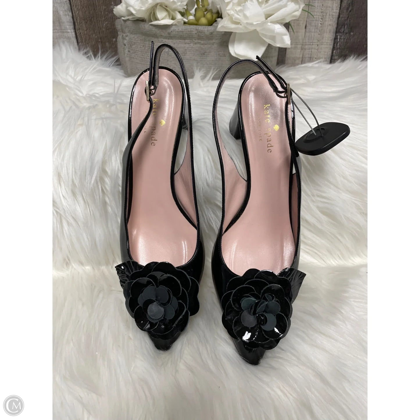 Sandals Designer By Kate Spade In Black, Size: 8.5