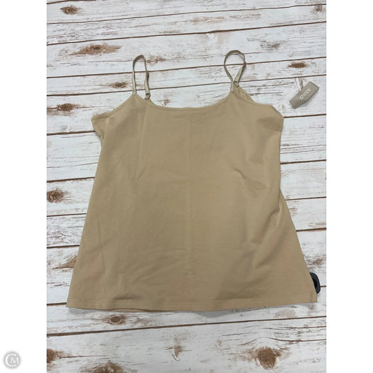 Top Sleeveless By Chicos In Tan, Size: L