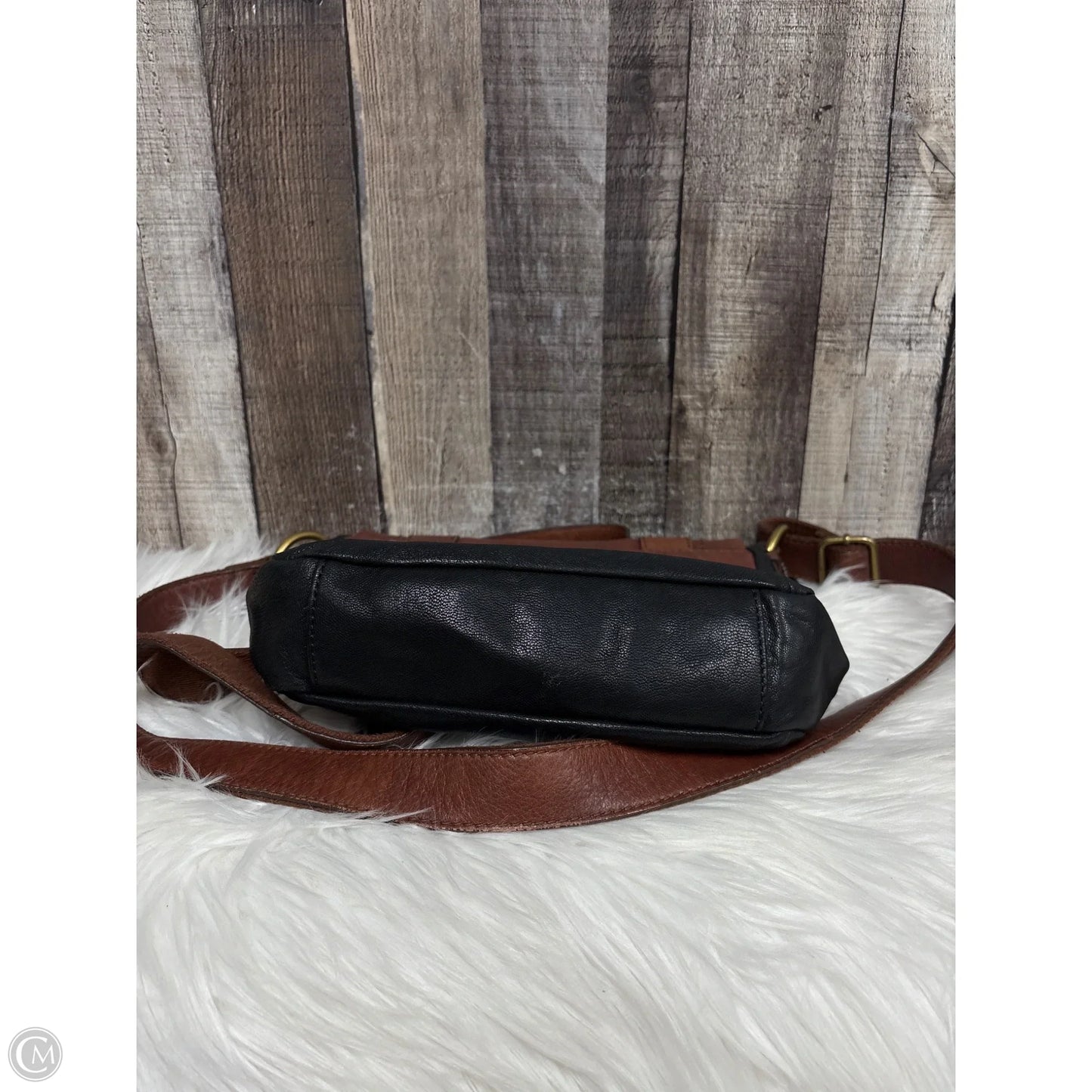Crossbody Leather By Fossil, Size: Medium