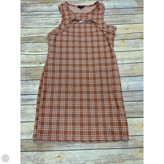 Dress Casual Short By Originality In Brown & Cream, Size: M