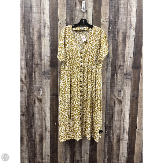 Dress Casual Midi By Madewell In Floral Print, Size: M