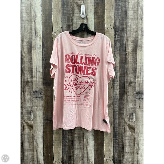 Top Short Sleeve By Cme In Pink, Size: 4x