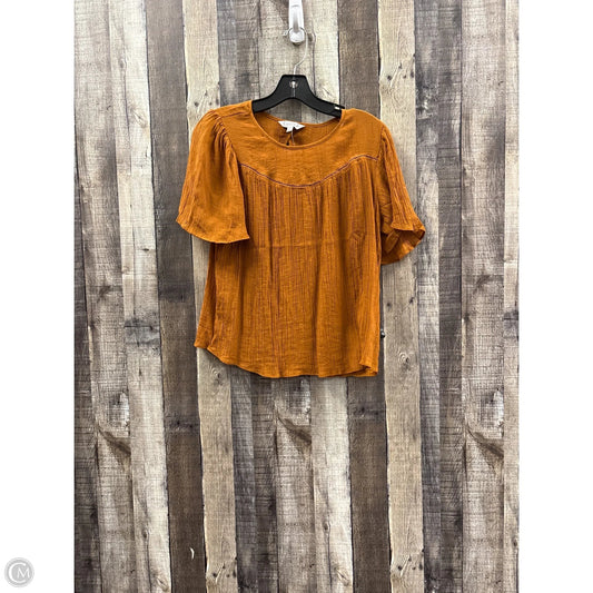 Top Short Sleeve By Nanette By Nanette Lepore In Bronze, Size: S