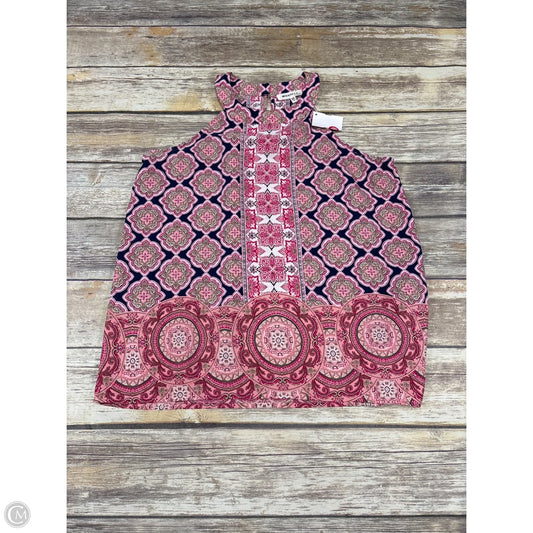 Top Sleeveless By Monteau In Multi-colored, Size: S