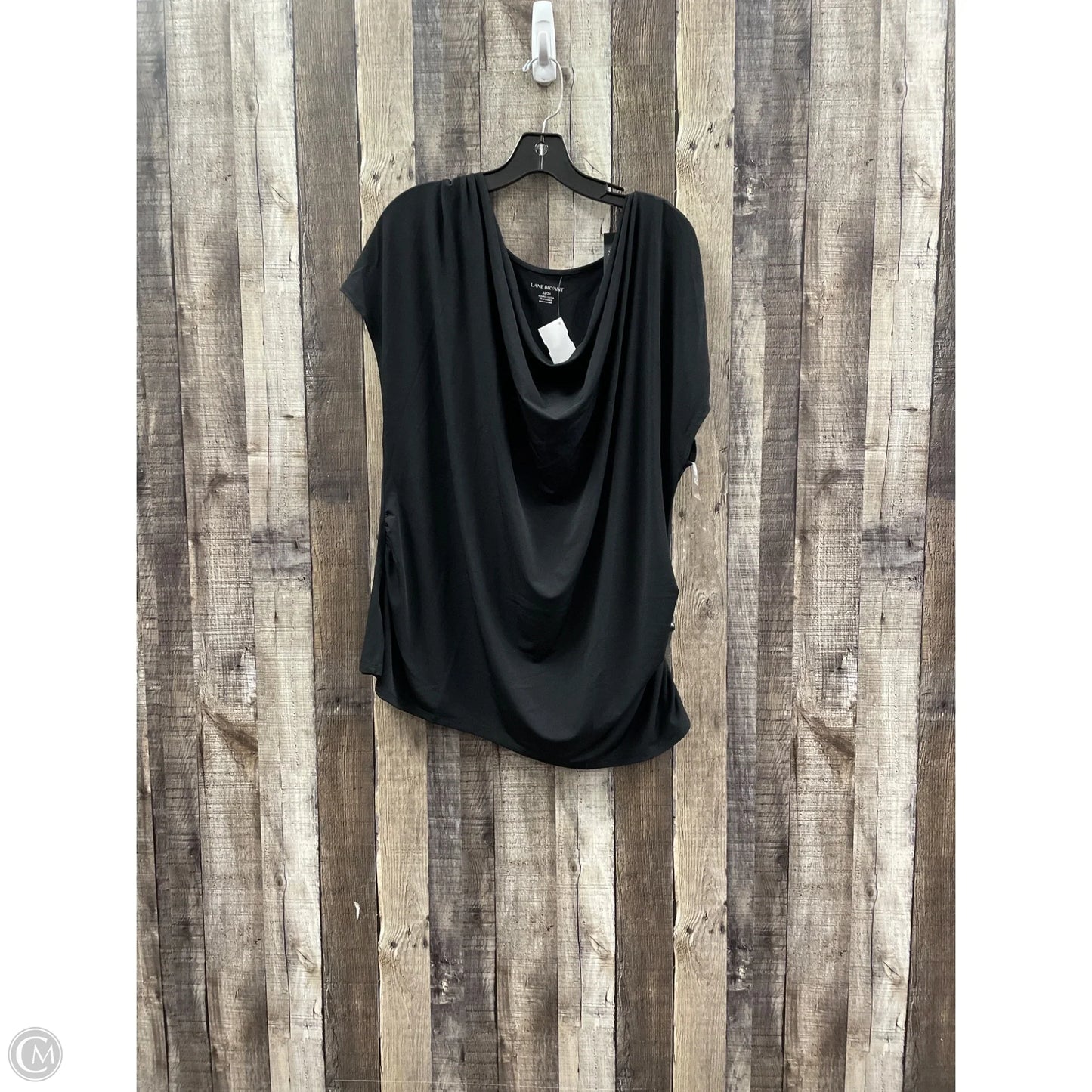 Top Short Sleeve By Lane Bryant In Black, Size: 3x