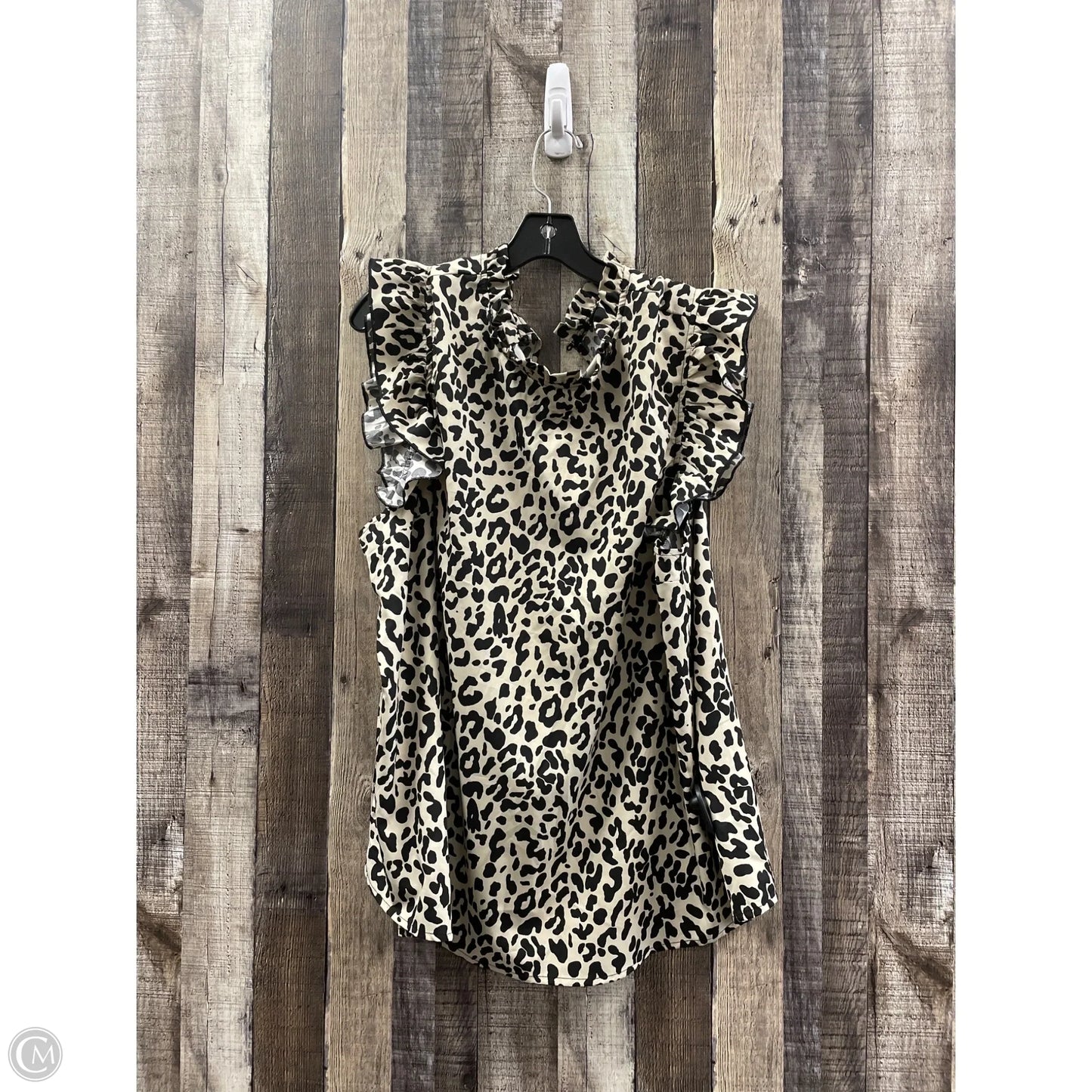 Top Short Sleeve By Shein In Animal Print, Size: 4x