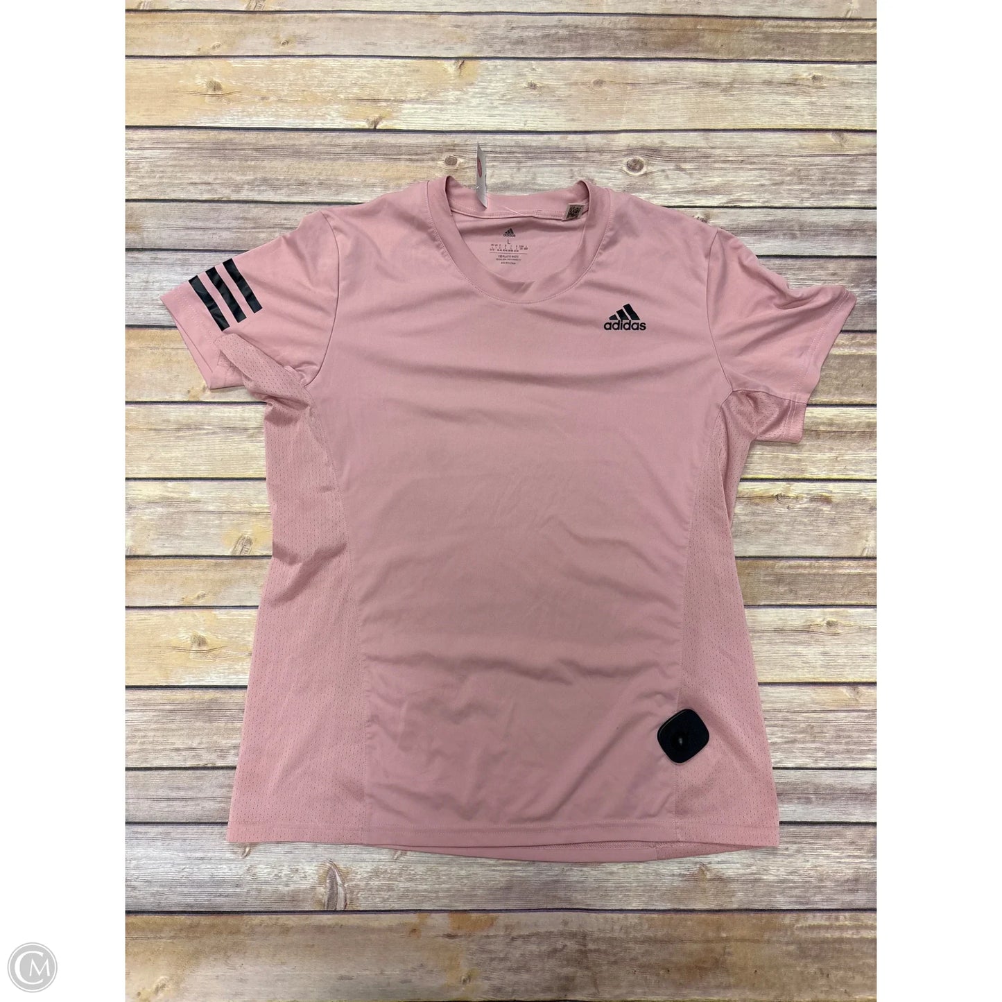 Athletic Top Short Sleeve By Adidas In Mauve, Size: L