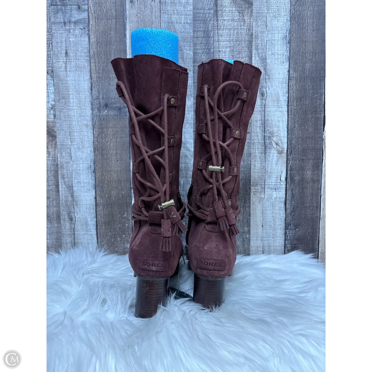 Boots Mid-calf Heels By Sorel In Brown, Size: 9