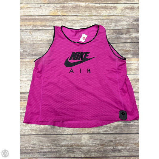 Athletic Tank Top By Nike In Pink, Size: 1x