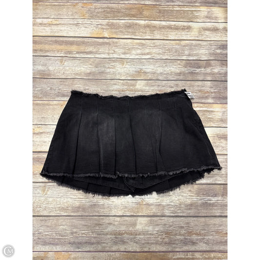 Skort By Madden Nyc In Black Denim, Size: Xxl
