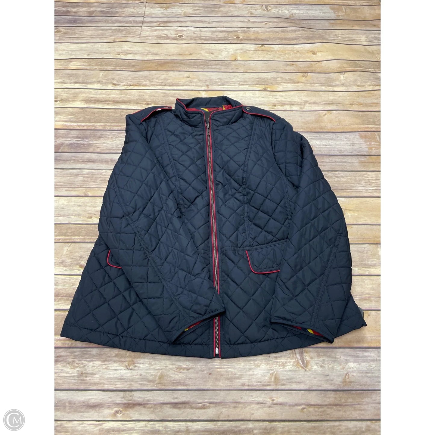 Jacket Puffer & Quilted By Talbots In Navy, Size: 1x