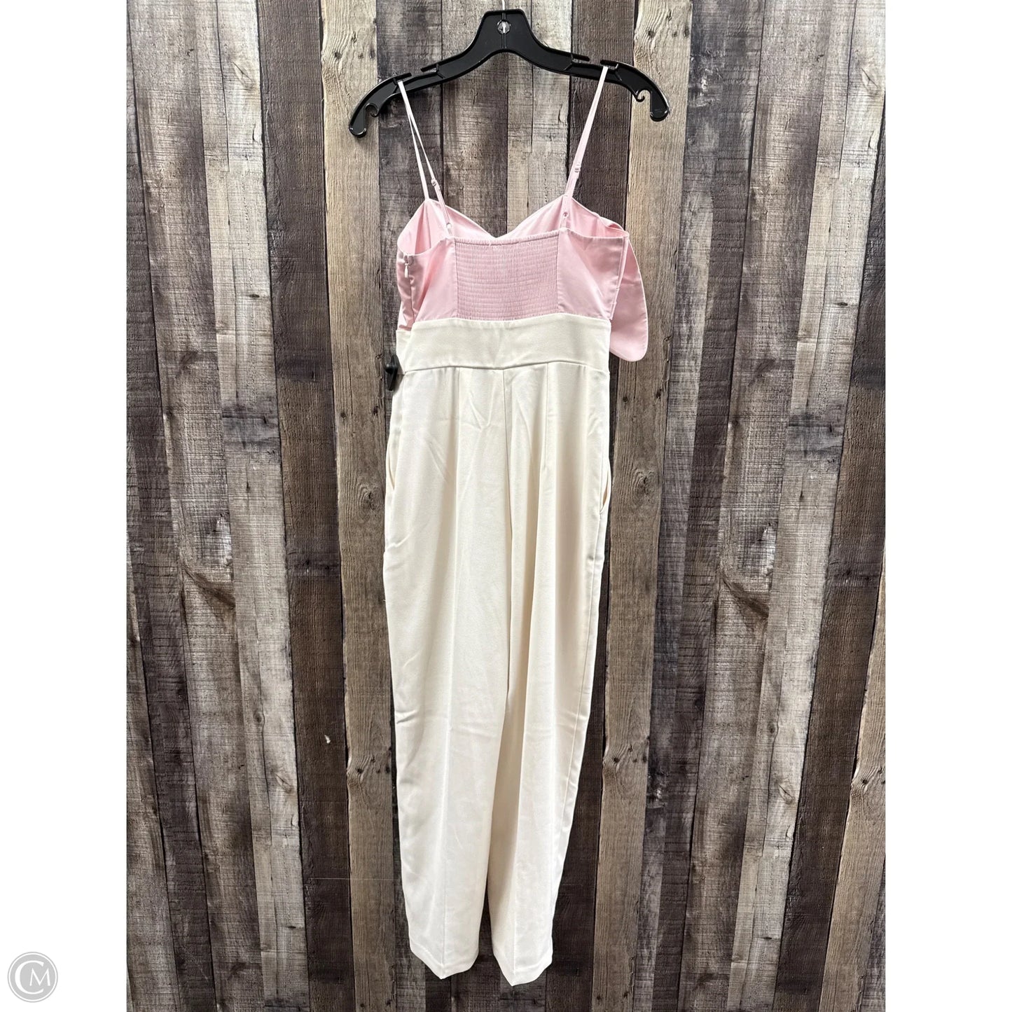 Jumpsuit By Express In Pink & White, Size: Xs