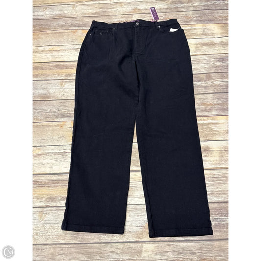 Jeans Straight By Gloria Vanderbilt In Black Denim, Size: 18