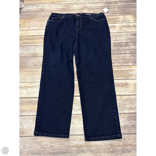 Jeans Straight By Gloria Vanderbilt In Blue Denim, Size: 18