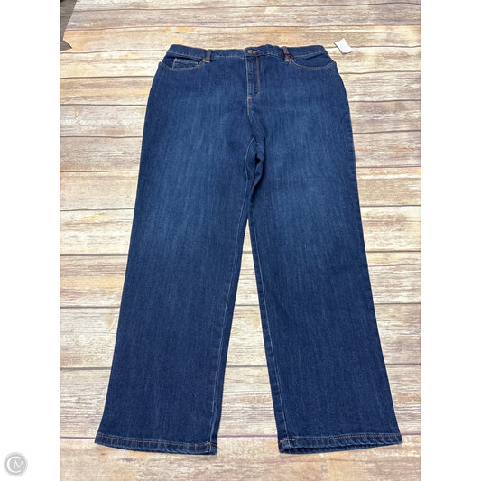 Jeans Straight By Gloria Vanderbilt In Blue Denim, Size: 18