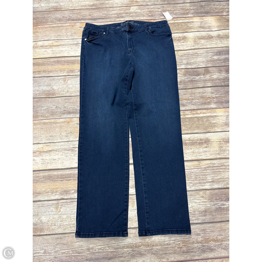 Jeans Straight By Gloria Vanderbilt In Blue Denim, Size: 18