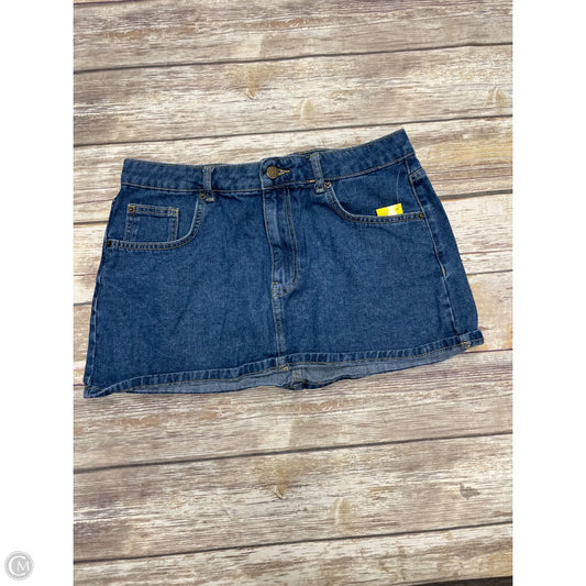Skirt Mini & Short By Bdg In Blue Denim, Size: L
