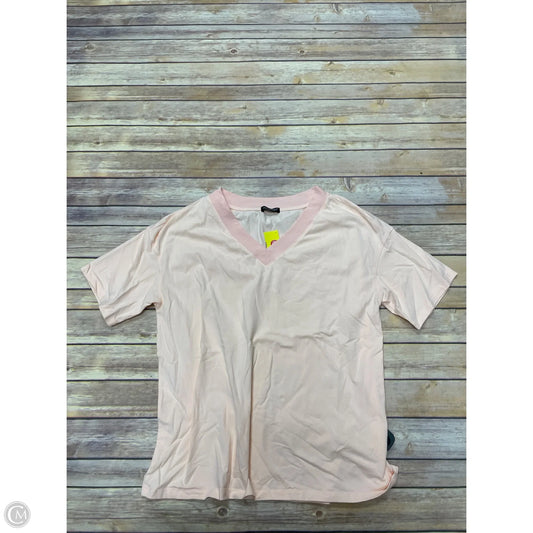 Top Short Sleeve By Cme In Pink, Size: M