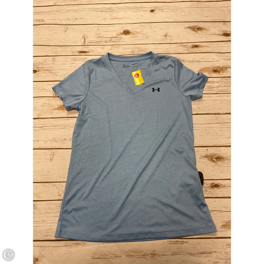 Athletic Top Short Sleeve By Under Armour In Blue, Size: M