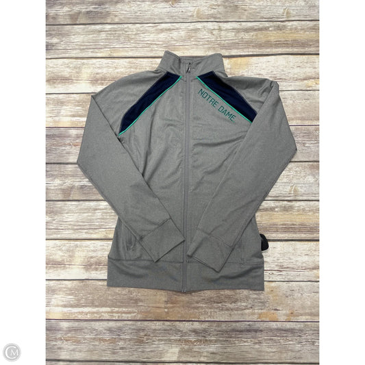 Athletic Top Long Sleeve Collar By Cme In Grey, Size: M