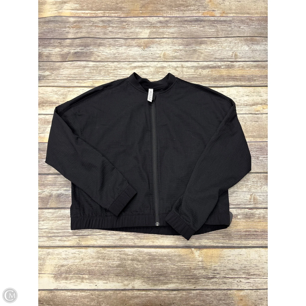 Athletic Jacket By Lululemon In Black, Size: 10