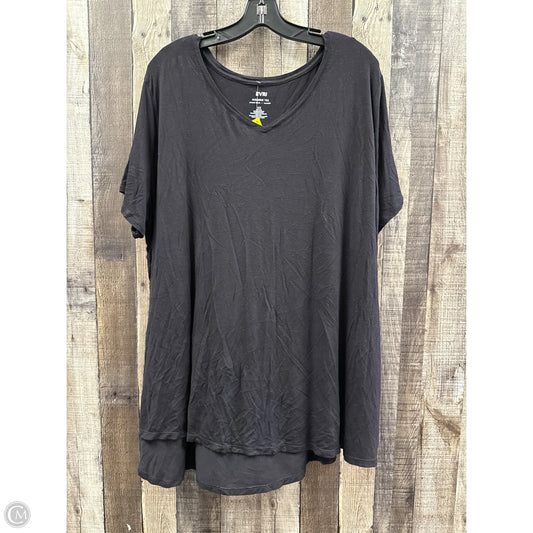 Top Short Sleeve By Evri In Black, Size: 3x
