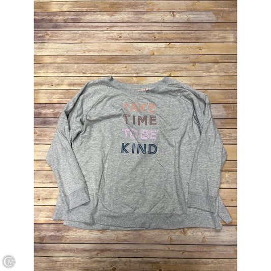 Sweatshirt Collar By Evri In Grey, Size: 4x