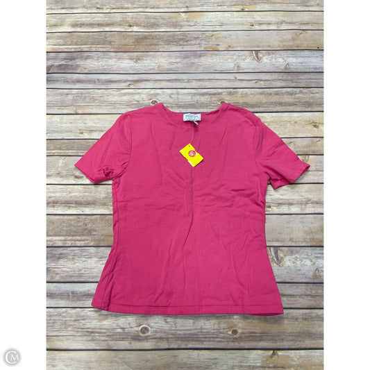 Top Short Sleeve By Cme In Pink, Size: M