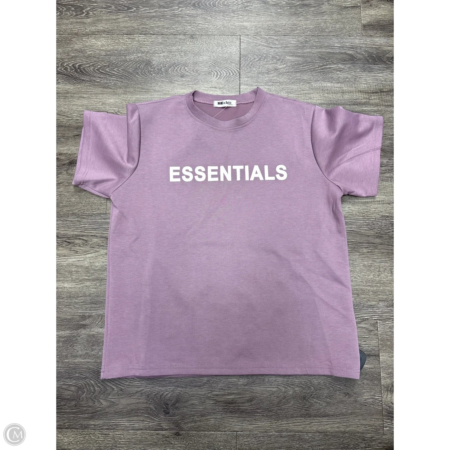 Top Short Sleeve By Cme In Purple, Size: L