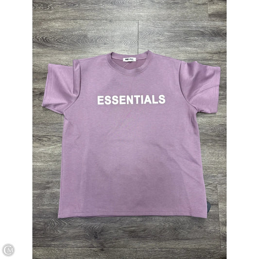 Top Short Sleeve By Cme In Purple, Size: L