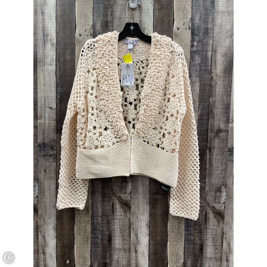 Sweater Cardigan By Nine West In Cream, Size: Xl
