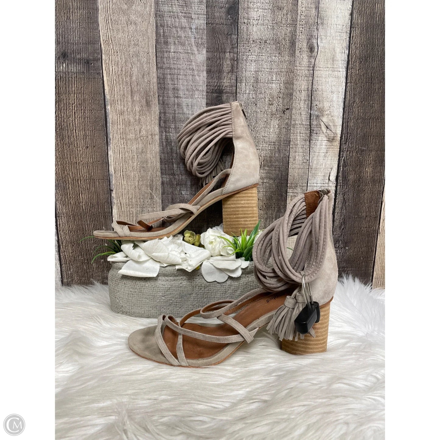 Sandals Heels Block By Jeffrey Campbell In Taupe, Size: 9.5