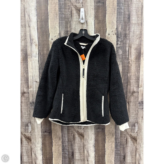 Jacket Faux Fur & Sherpa By Talbots In Black, Size: Xs