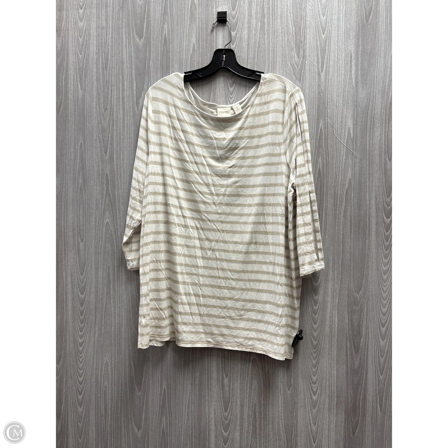Top 3/4 Sleeve Basic By Chicos In White, Size: Xl