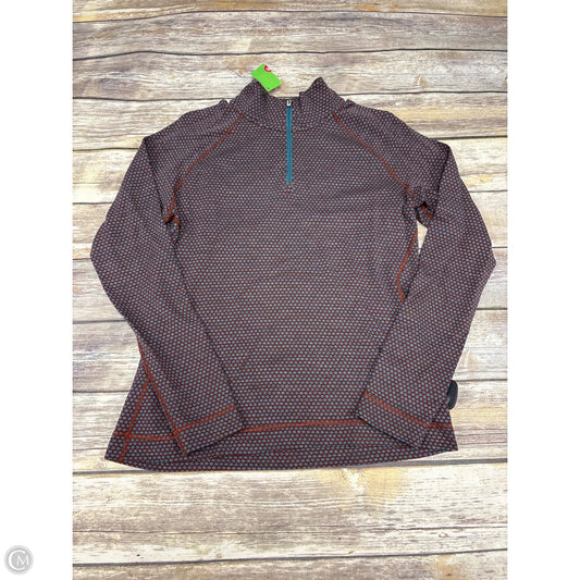 Athletic Top Long Sleeve Collar By Smartwool In Blue, Size: Xl