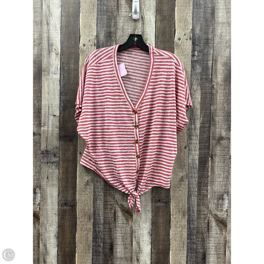 Top Short Sleeve By Ana In Red, Size: L