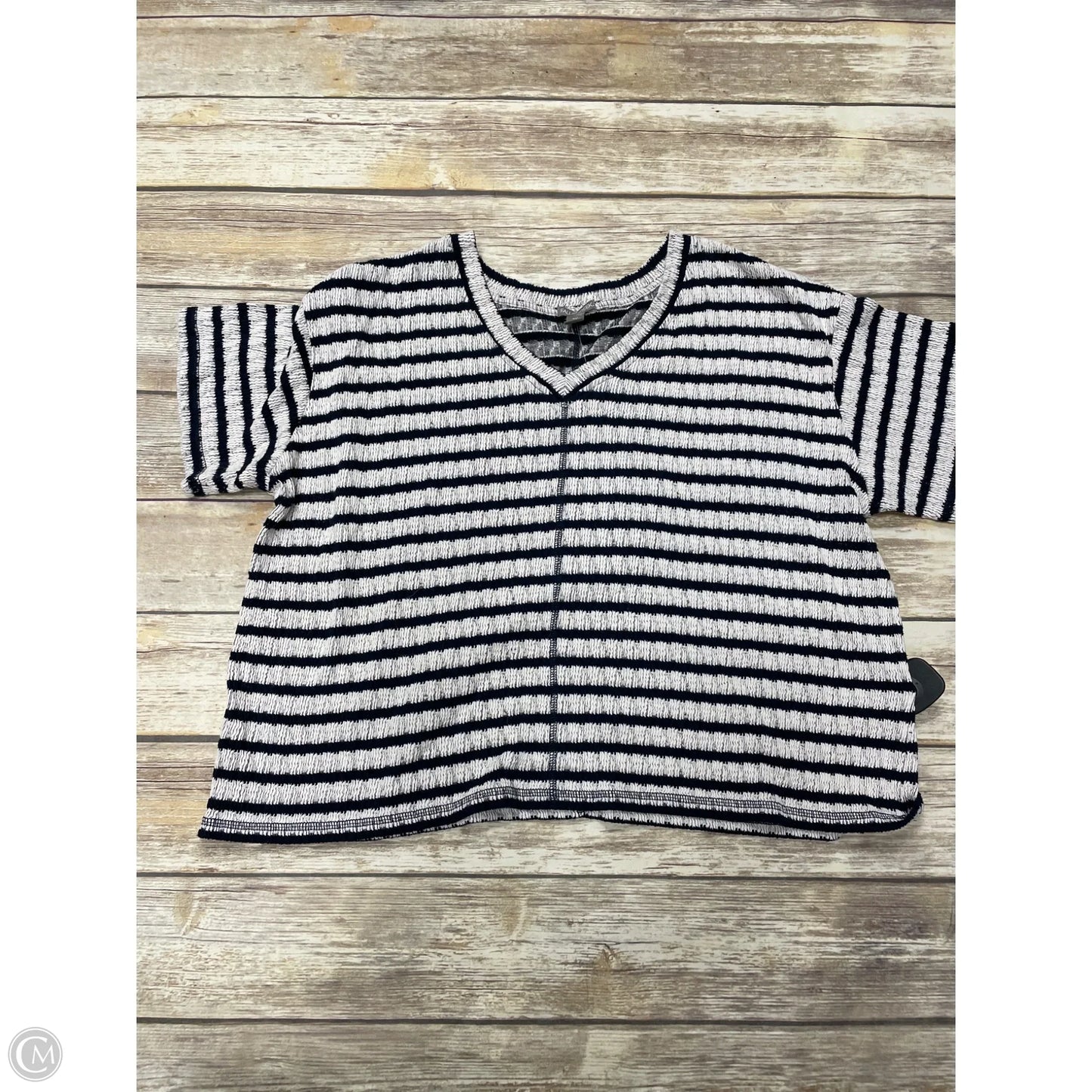 Top Short Sleeve By Falls Creek In Blue, Size: 2x