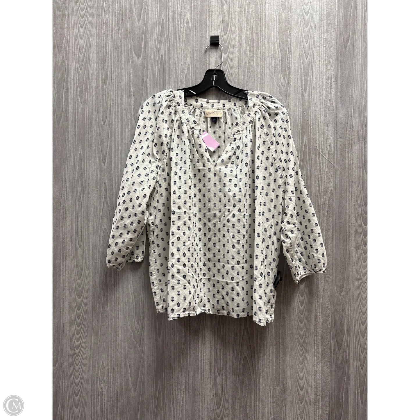 Top 3/4 Sleeve By Universal Thread In White, Size: L
