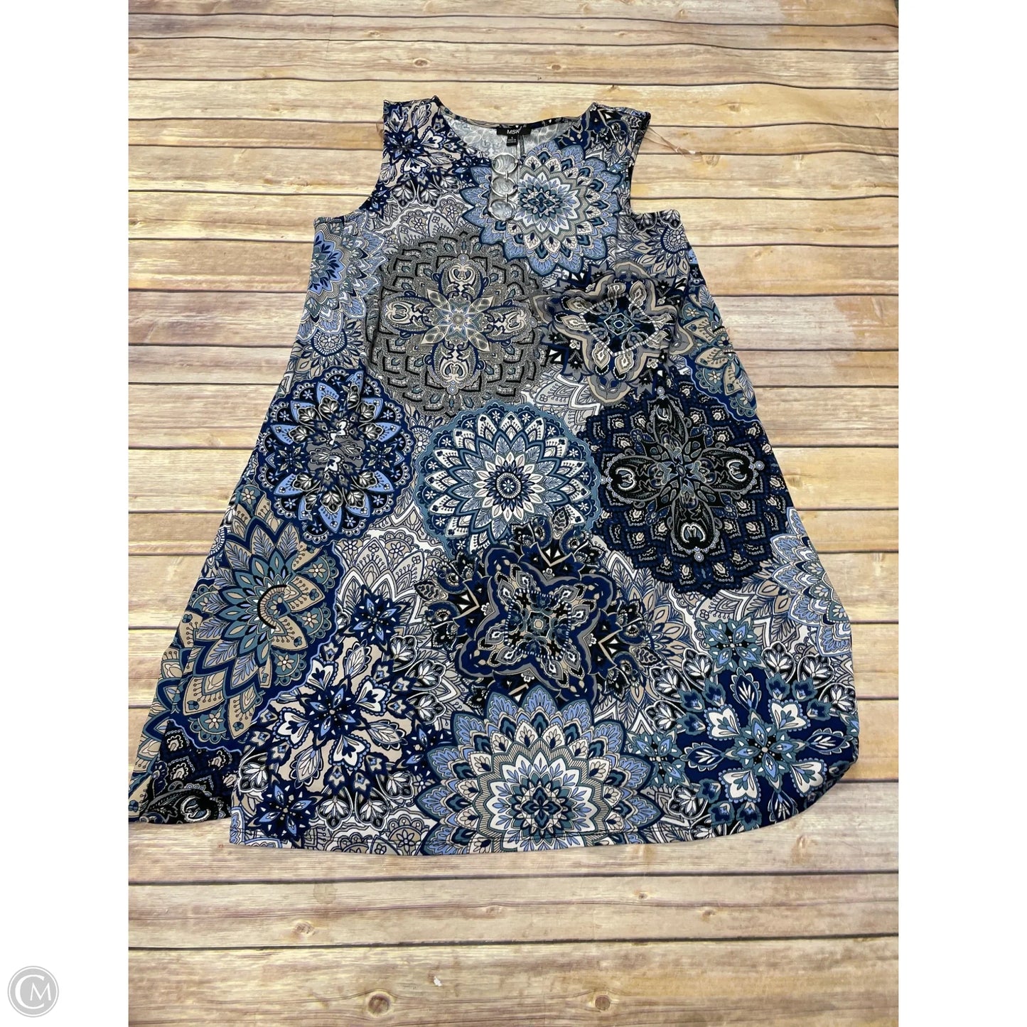 Dress Casual Midi By Msk In Blue, Size: L