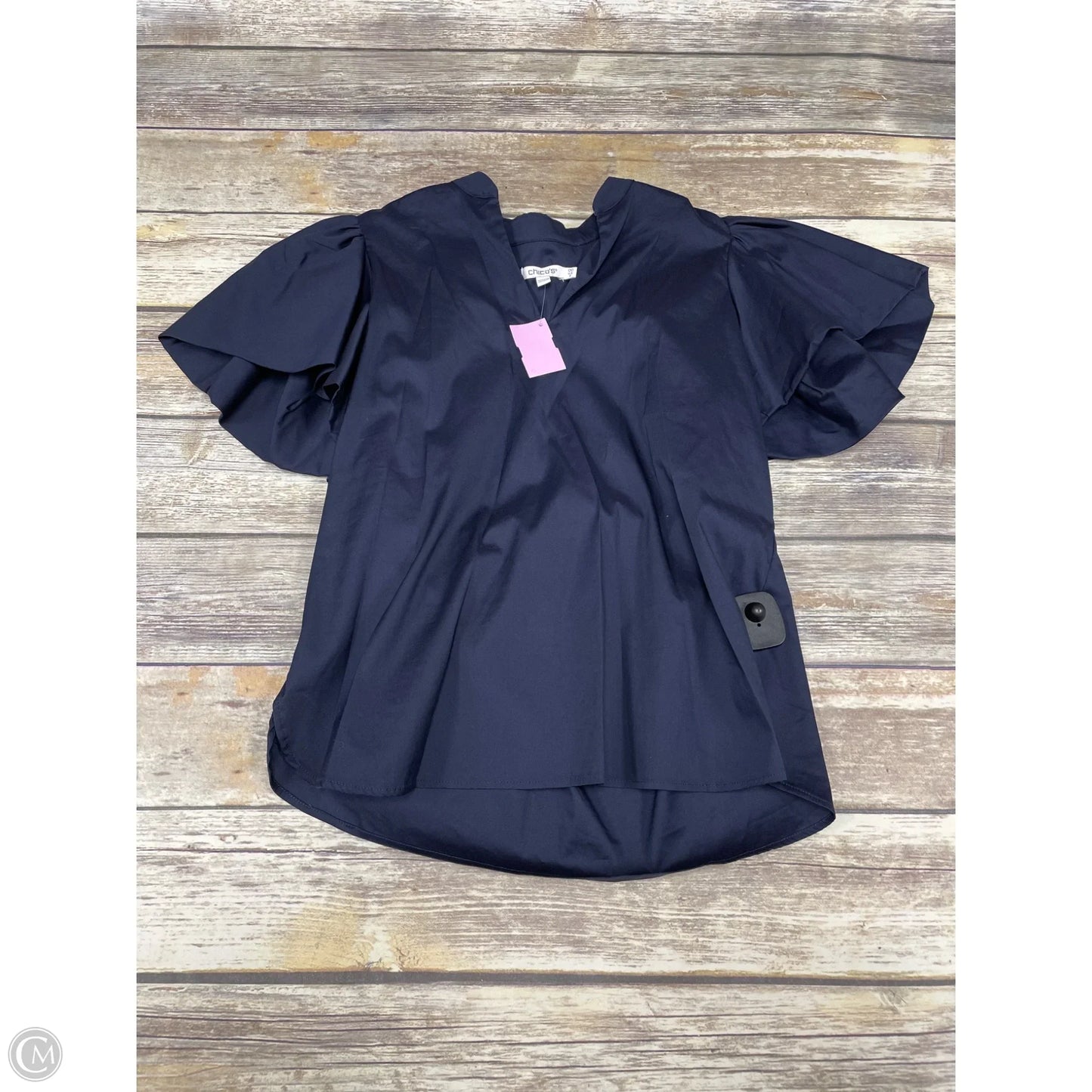 Top Short Sleeve By Chicos In Blue, Size: Xs