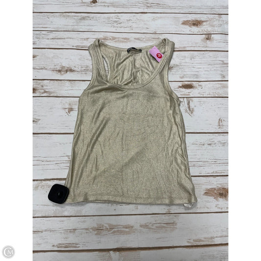 Top Sleeveless Basic By Zara In Yellow, Size: S